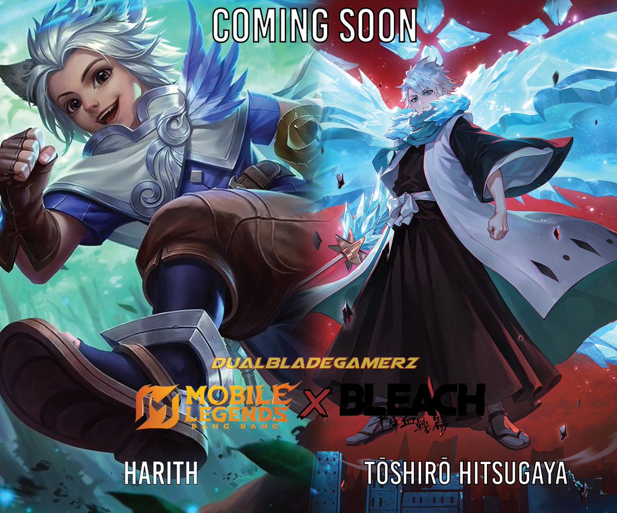 DBladeGamerz's tweet photo. MLBB X BLEACH

👉Alucard : Ichigo Kurosaki
👉Ling : Byakuya Kuchiki
👉Harith : Tōshirō Hitsugaya
👉Argus : Zaraki Kenpachi

Kolaborasi dijangka tiba fasa 2 tahun 2026, sebelum tiba kolaborasi Street Fighter

#MLBBxBLEACH #collaboration #Collab #anime #BleachThousandYearBloodWar https://t.co/vOBRZa4L5r