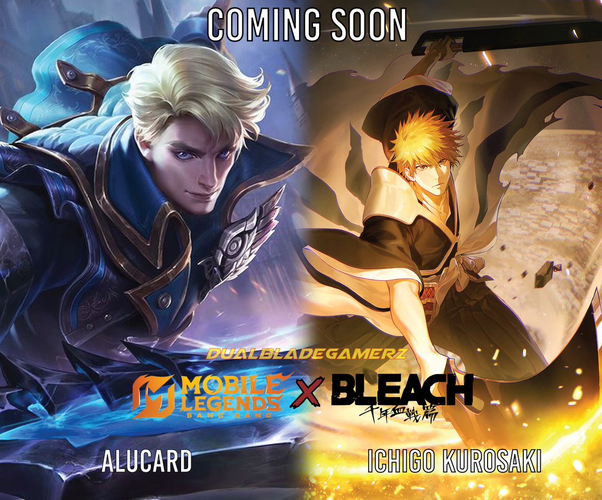 DBladeGamerz's tweet photo. MLBB X BLEACH

👉Alucard : Ichigo Kurosaki
👉Ling : Byakuya Kuchiki
👉Harith : Tōshirō Hitsugaya
👉Argus : Zaraki Kenpachi

Kolaborasi dijangka tiba fasa 2 tahun 2026, sebelum tiba kolaborasi Street Fighter

#MLBBxBLEACH #collaboration #Collab #anime #BleachThousandYearBloodWar https://t.co/vOBRZa4L5r