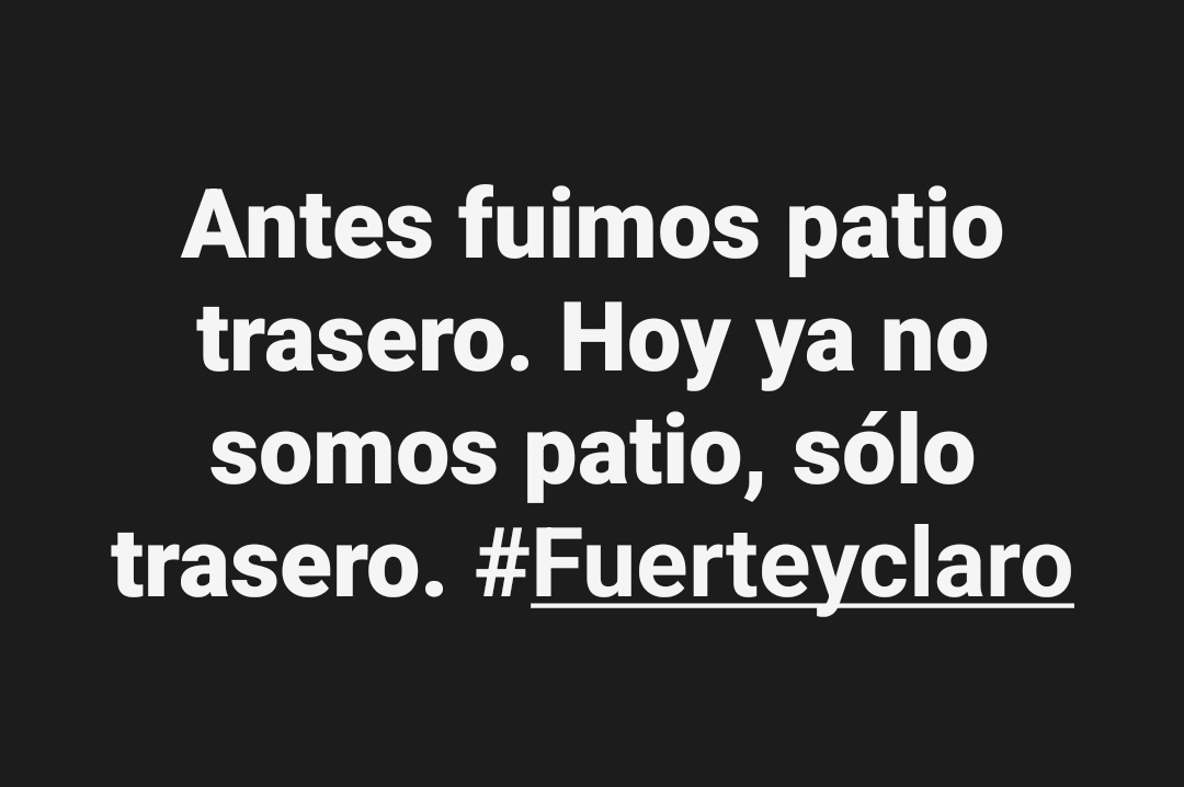 Rocoli49's tweet photo. @chelefaro @Leandro_MDiaz Ya no somos patio trasero... 💩 https://t.co/Z6WCW3yQMi