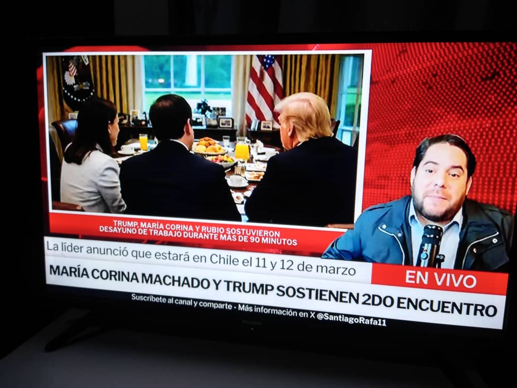 jvca1954's tweet photo. Para los que insisten en negar la reunión de Trump con MCM, con desayuno incluído. Y el 11 y 12 en Chile para la toma de posesión del nuevo presidente. Dónde por cierto la presirvienta no fue invitada .! https://t.co/VIIYtcahq2