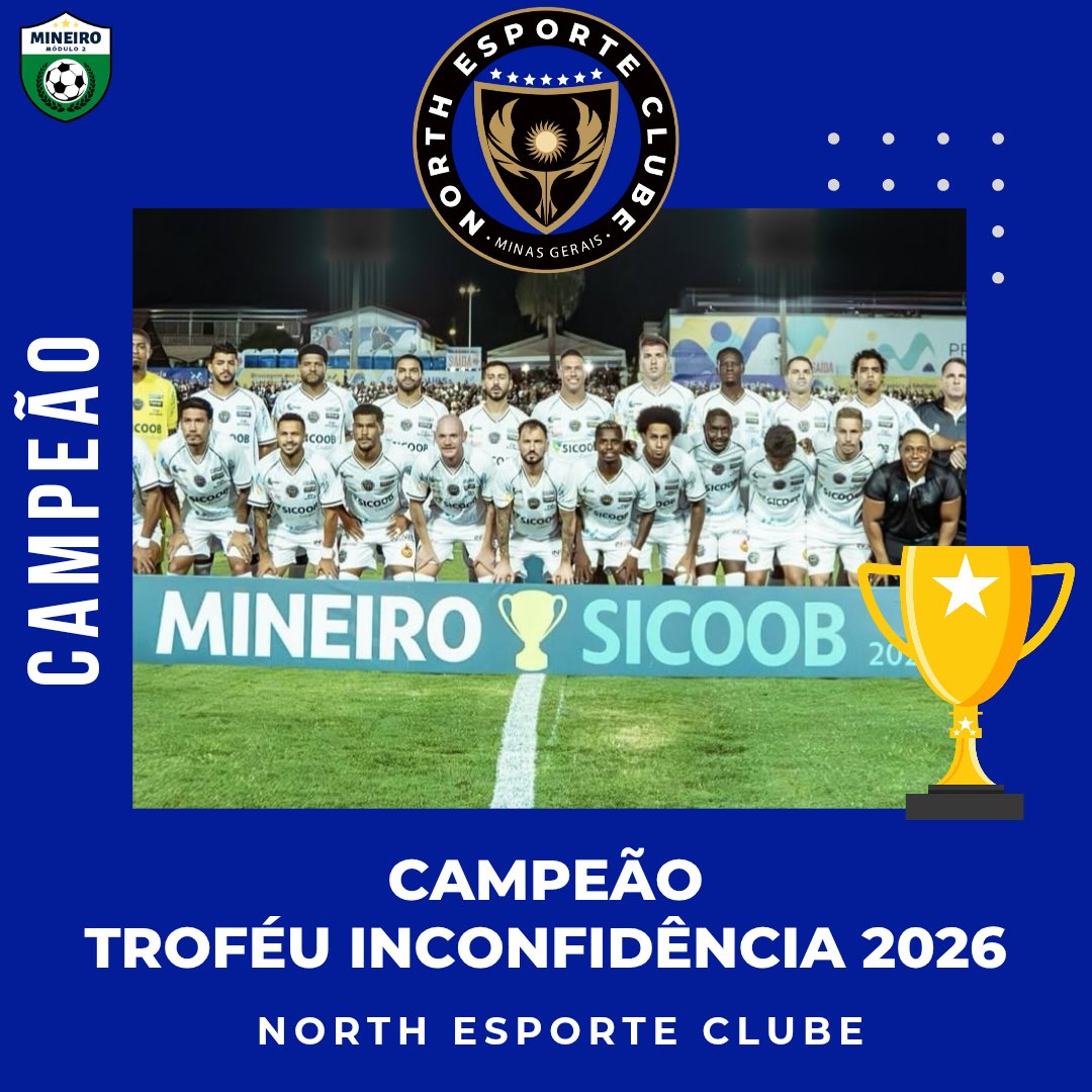 mineiromodulo2's tweet image. CAMPEÃOOOOOOO🏆

O North é campeão do Troféu Inconfidência 2026.

Um título inédito para o time e para Montes Claros!!

Parabéns Gladiador!!!