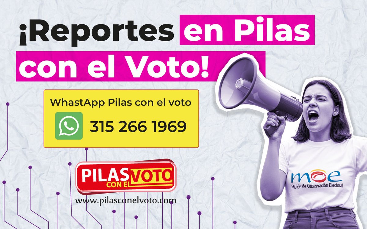 moecolombia's tweet photo. ⚠️La @moecolombia ha recibido 249 reportes de presuntas irregularidades electorales a través de la plataforma Pilas con el Voto, entre el 8 de marzo de 2025 y el 7 de marzo de 2026 al mediodía.

Estos reportes ciudadanos permiten alertar sobre riesgos que pueden afectar la transparencia e integridad del proceso electoral.🧵