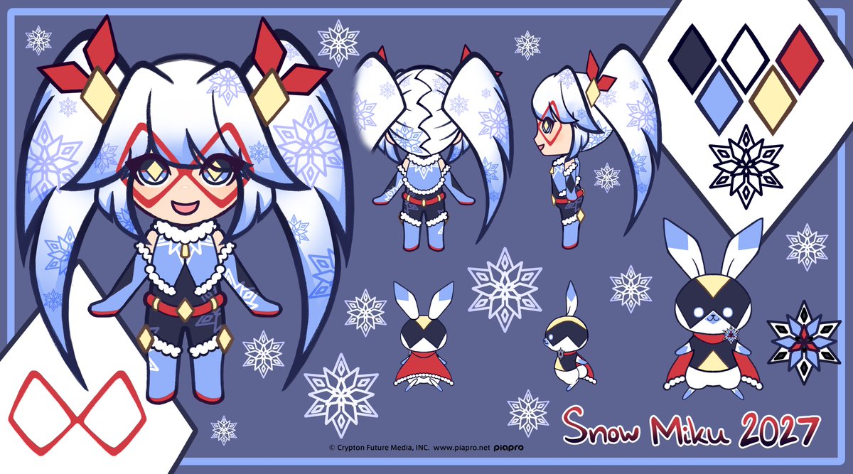 pharaohleilah's tweet photo. My sumission for Snow Miku 2027! #雪ミク2027  #SNOWMIKU2027

https://t.co/rj9RHcMujl https://t.co/bk2N4Seavf