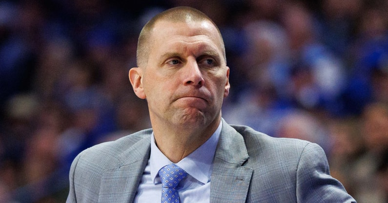 Mark Pope on the loss to Florida today: "I think it's still a work in  progress. Ask me when it's over." Does he not realize he is coaching for  his job and