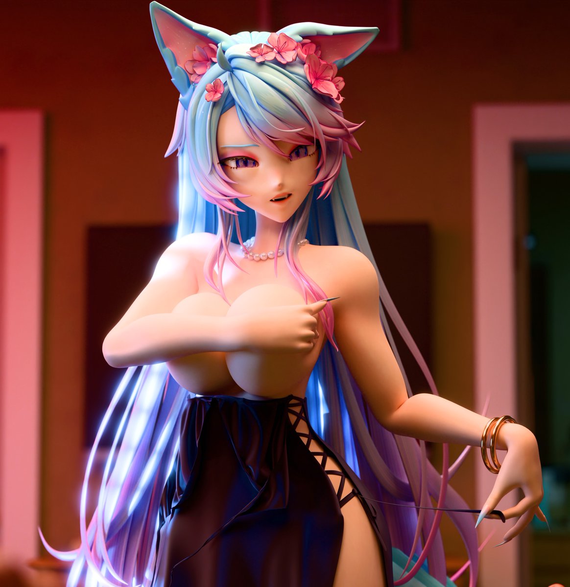 lewdlevale's tweet photo. I love the dress you got me... but I'll love it even more on the floor hehe~ https://t.co/kGBPMvGY55