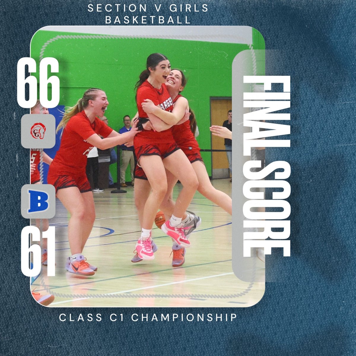 SecVGBasketball's tweet photo. The Canisteo-Greenwood Chargers are your 2026 Section V champions in Class C1! https://t.co/X7ibFhIdso