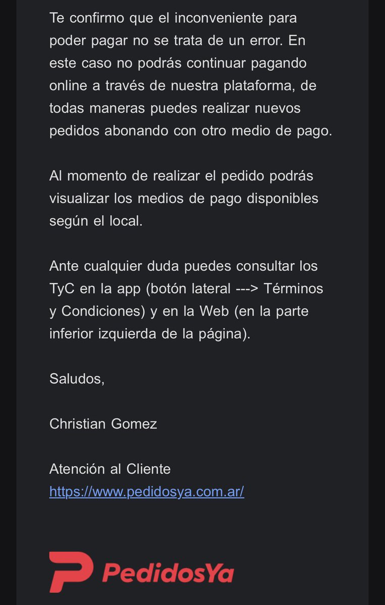 LeaStacciuoli's tweet photo. @pedidosya llevo días intentando hacer un pedido y pagar con tarjeta. Siempre un mensaje que dice que no se puede. También hace días intercambiando mails y me dice que no es un error y no se puede pagar de forma online??? Sin ninguna explicación! https://t.co/h2QMz7HBlL