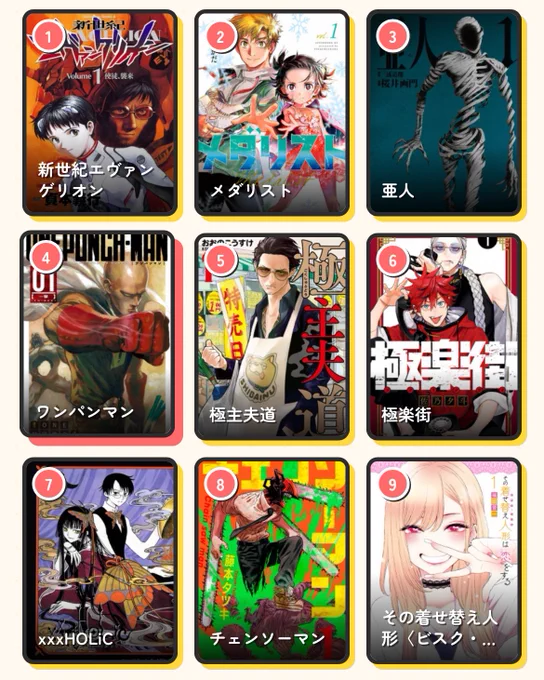 チガヤを構成する9選の
漫画/アニメ/ゲーム/曲

アニメにハズビンホテル入れたかったけど無かった( ˇωˇ )

好きな作品沢山あって選びきれないよォ😊‼️ 
