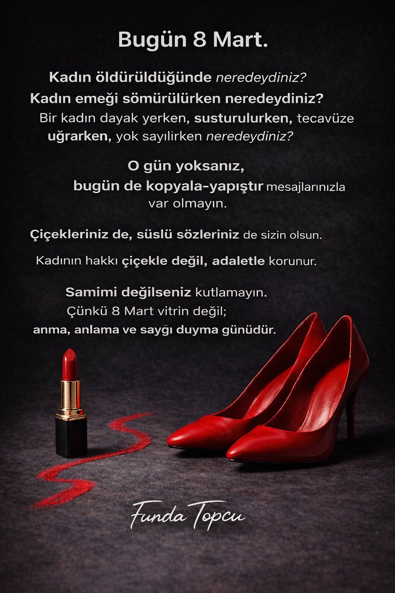 FundaTopcu16's tweet photo. #8MartDünyaKadınlarGünü #8MartDünyaEmekçiKadınlarGünü https://t.co/9xfHH9nz5t