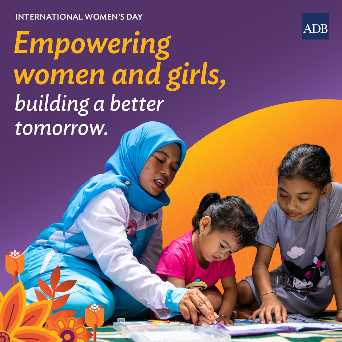 ADBPresident's tweet photo. When women lead, everyone benefits.

On this #InternationalWomensDay, we celebrate the women and girls across Asia and the Pacific driving change as leaders, innovators, and builders of more resilient societies.

Empowering women and girls is not just the right thing to do. It is an imperative. It is the difference between lost opportunity and shared growth.

When women have access to education, finance, technology, and leadership roles, the benefits ripple far beyond individuals. Families grow stronger, communities become more resilient, and economies become more dynamic.

At @ADB_HQ, we remain committed to creating the conditions for women and girls to lead in their communities and economies.

#IWD2026