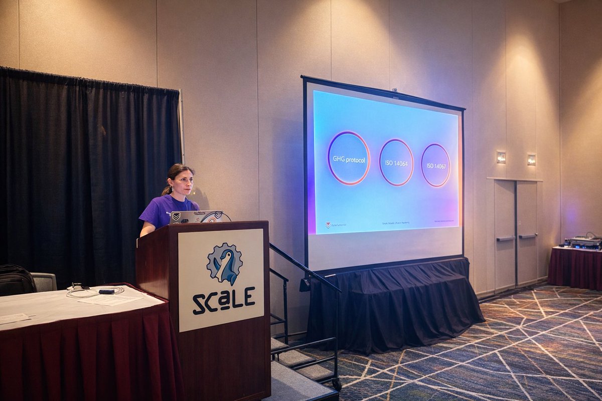 VictoriaMetrics's tweet photo. VictoriaMetrics is in da house at #Scale23X! 🚀
Right now, our Developer Advocate @dianavtodea is taking the stage to present:
🎤 “Green Observability: What Needs to Shuffle in #OpenSource?”
📍 Ballroom B
If you’re at the event, come join the session and learn how #Observability can evolve to be more sustainable for the future of #OpenSource and modern infrastructure.
See you there! 👋