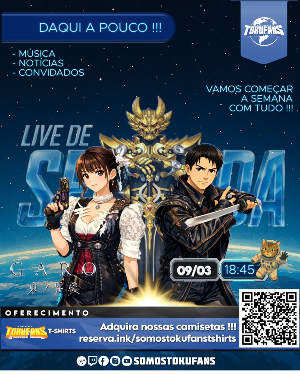 Daqui a pouco !!!

Mais uma Live de Segunda.

Aqui vamos repercutir os assuntos que aconteceram na semana, com muita música e diversão.

Espero que você goste !!!
youtube.com/live/tMxxuF-2a…

Importante:
- Se inscreva em nosso Canal
- Ative as Notificações