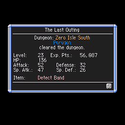 UdamanMonk's tweet photo. I came back to Pokemon Mystery Dungeon after a long time and did the unthinkable. I FINALLY cleared Zero Isle South with Porygon! It had so much going for it and the Detect Band was clutch the entire run! Another childhood dream made reality. #Pokemon #mysterydungeon https://t.co/rHQVV47Rhl