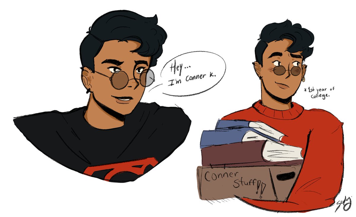 sephy_ann's tweet image. #connerkent for my next #timkon College Au.
#konel #superboy #superman