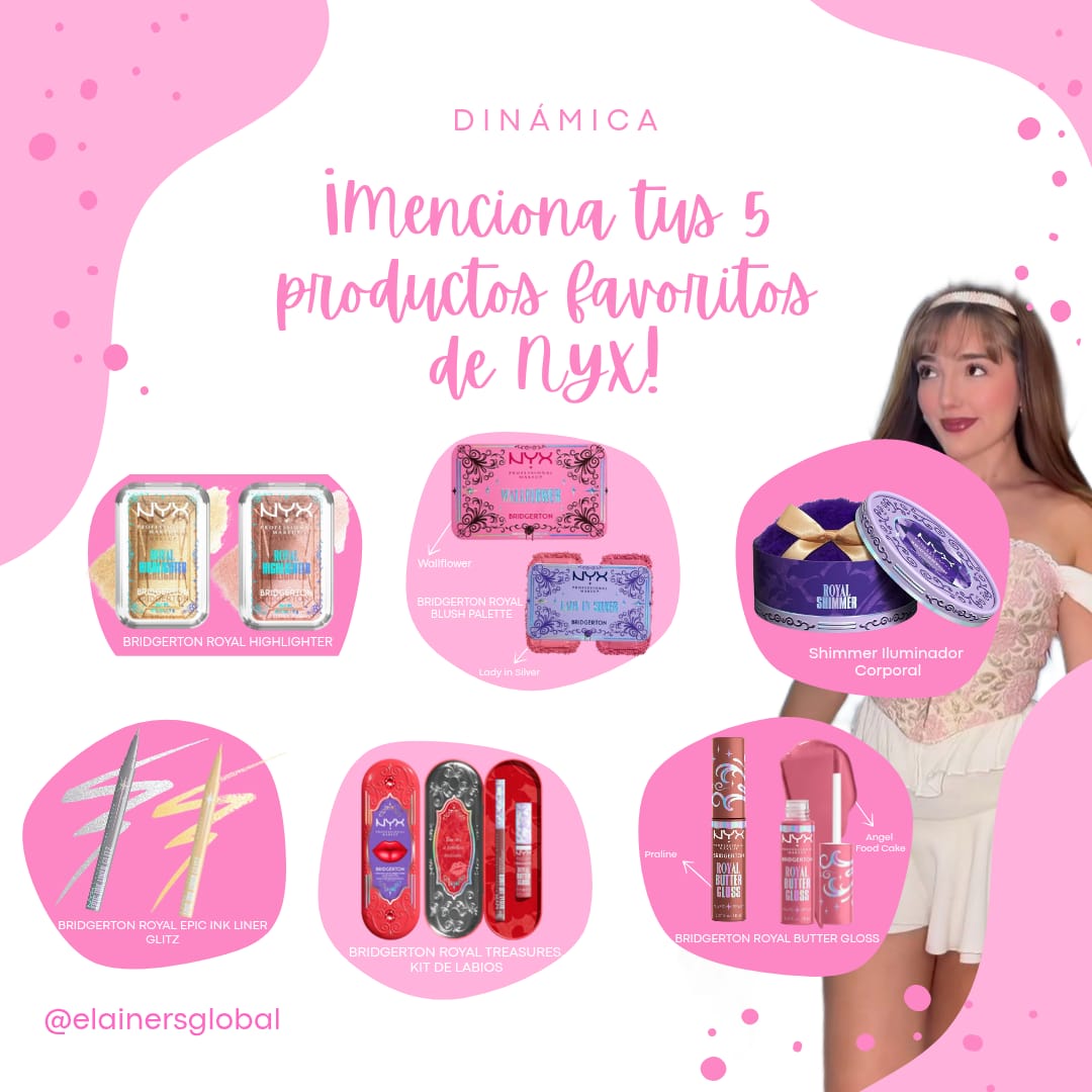 ¿Cuál son tus favoritos de esta colección?

ELAINE X NYX
#nyxbridgerton