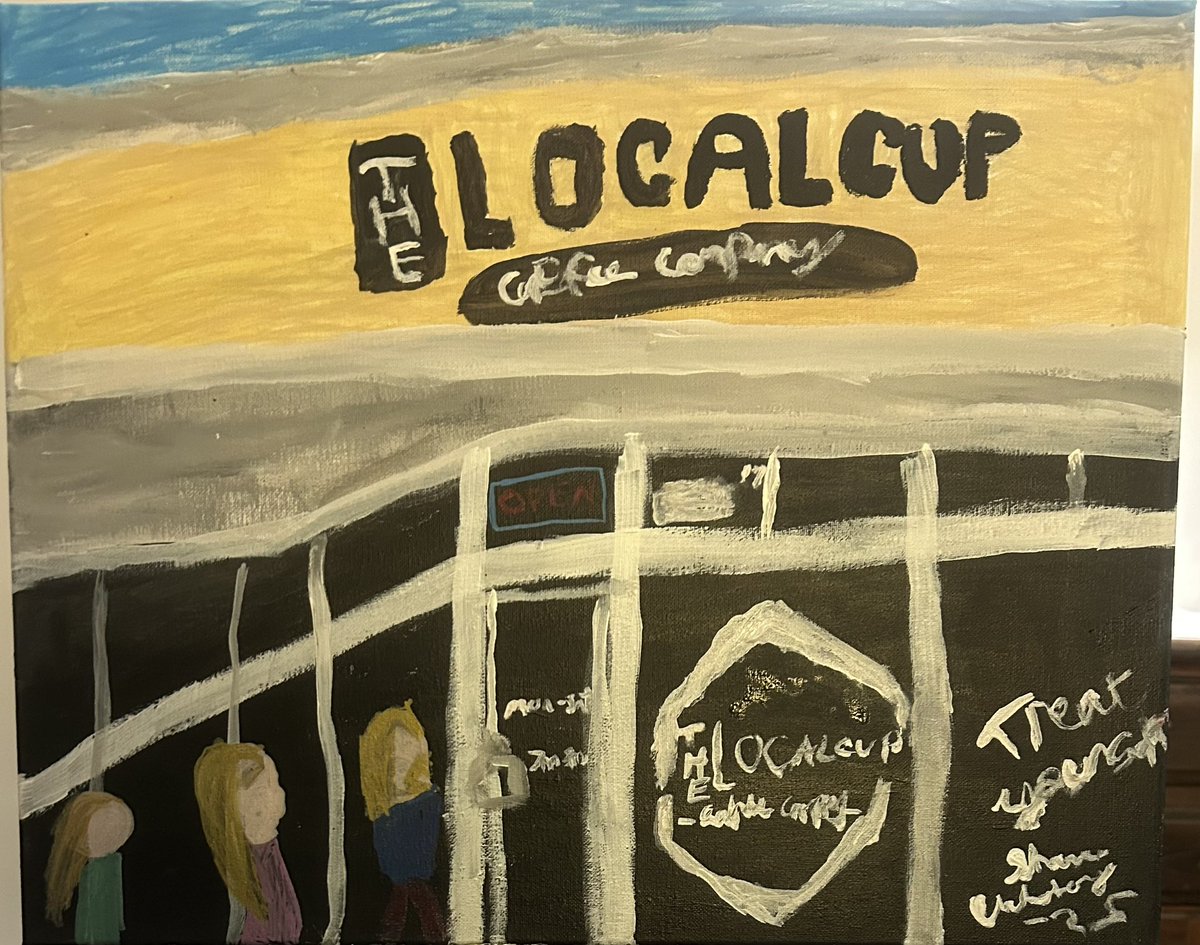 This is literally the only big canvas I have. I feel like making a big painting but I really don't want to paint over this. Whoever owns the painting will be lucky #richmondva #disabledartiat #buyart