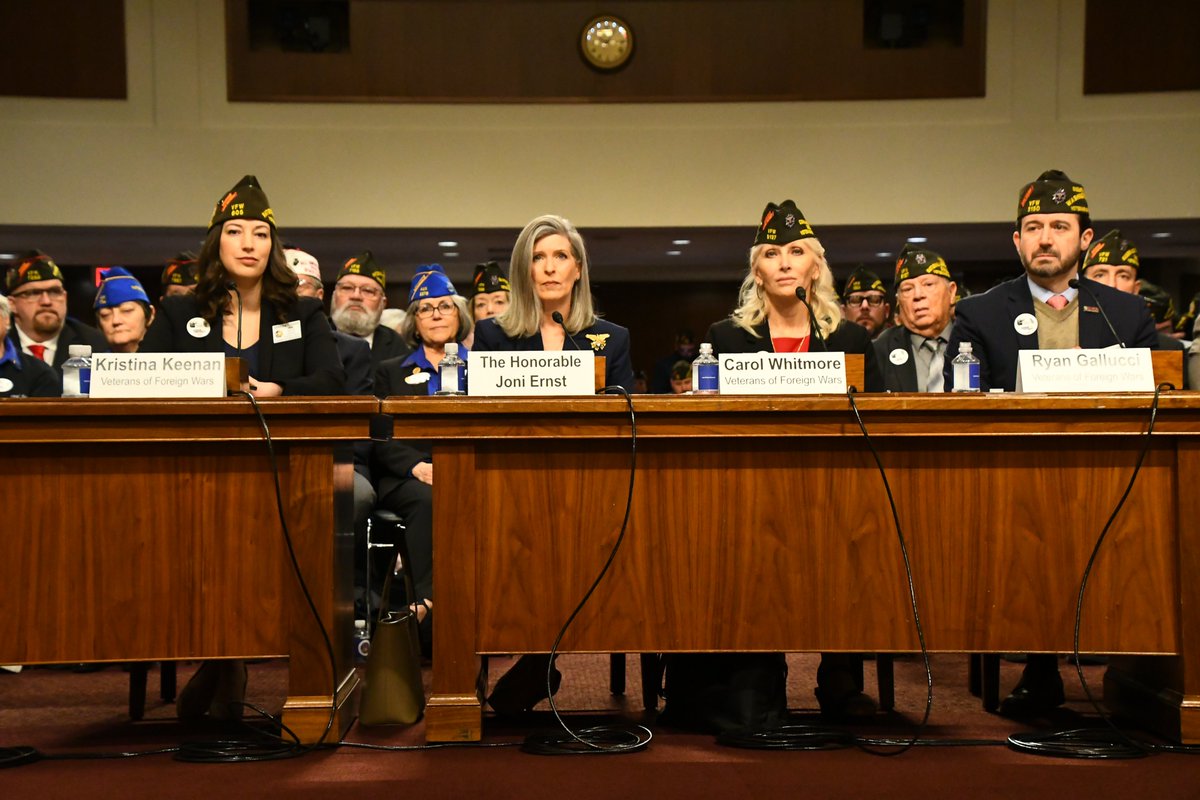 VFWHQ's tweet photo. VFW National Commander Carol Whitmore’s message to Congress was clear and unwavering: Honor the Contract. “When Americans raise their right hand and volunteer to serve, this nation makes a solemn promise: if they are wounded, become ill or die in service, America will care for them and their families. That promise is not charity. It is the binding contract between service members and the country they defend.”

Watch the testimony at https://t.co/Pf84scchbA.