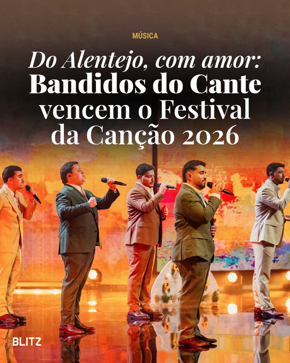 Os alentejanos 'Bandidos do Cante' venceram o Festival da Canção de 2026

Saiba mais em blitz.pt