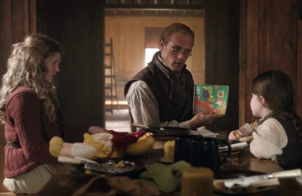 jamie fraser was made to be a dad and couldn't raise any of his children but now he gets to be the greatest grandpa tbh wht he deserves 🥹 #outlander