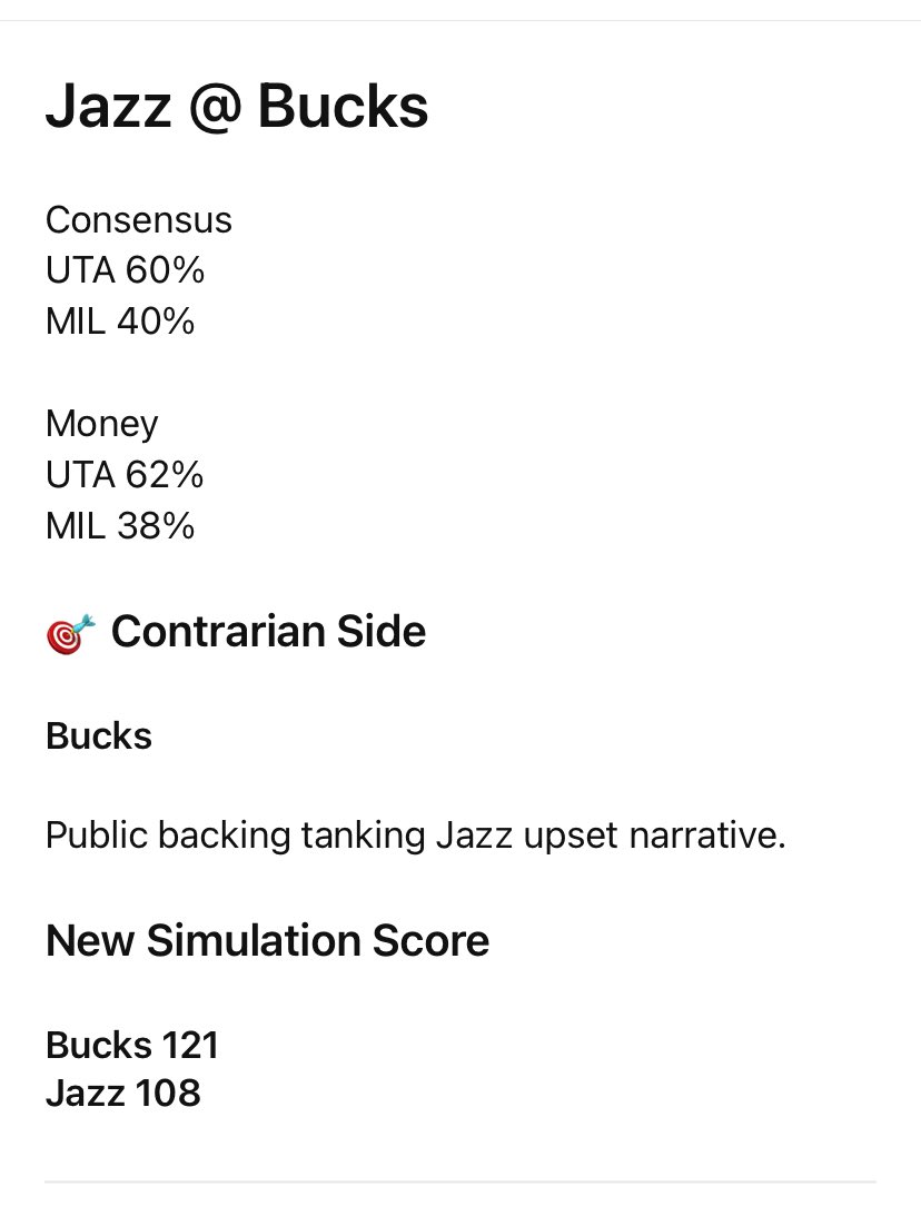 vrontiVII's tweet photo. 🏀1Q and 1H stronger than ATS.
Talent gap should show before halftime.
Milwaukee early energy vs weak Utah defense.

🔮Bucks 121, Jazz 108 https://t.co/UgKmckWmmu