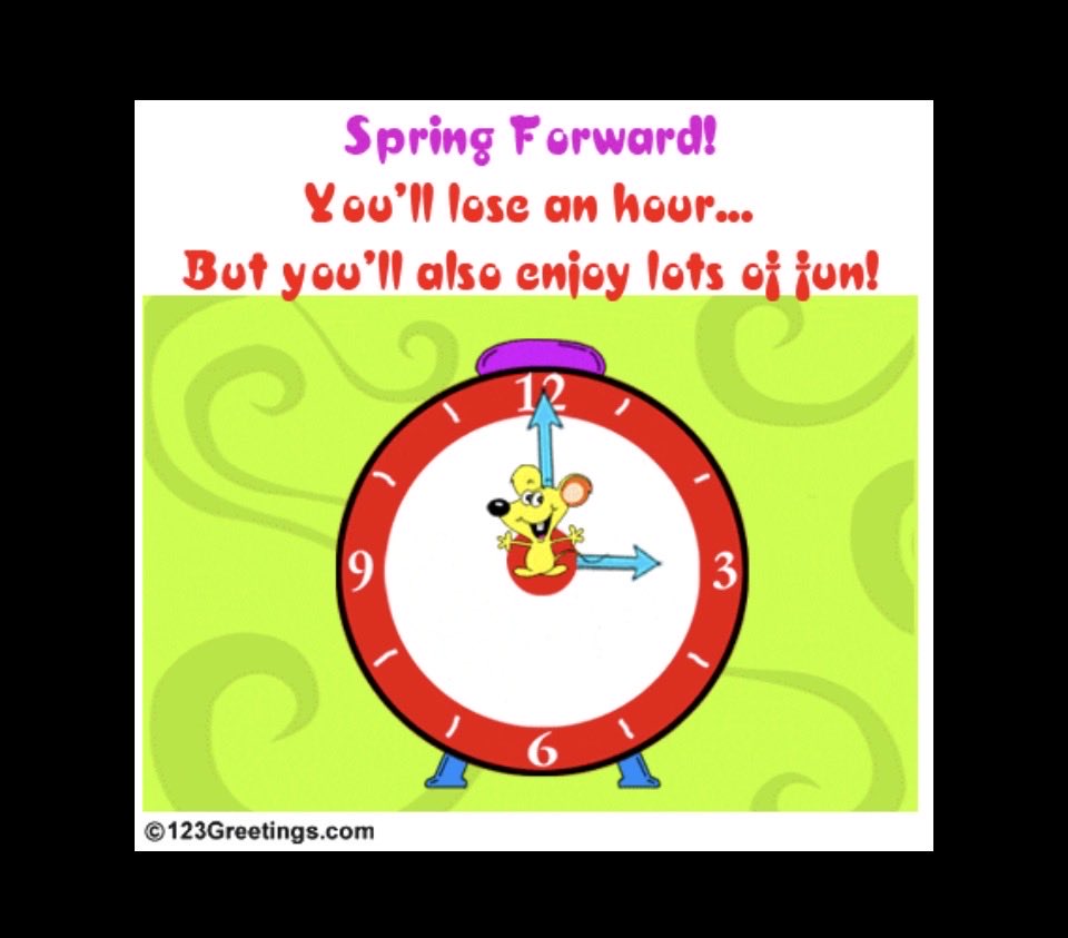BaldwinMickey's tweet photo. #springfun is ahead of us, so advance your clocks ⏰ one hour when you go to bed!! Only then will your friends get to see you at church on time tomorrow 🙂 #sundayscoming #changeyourclocks https://t.co/1CJc90gQtE