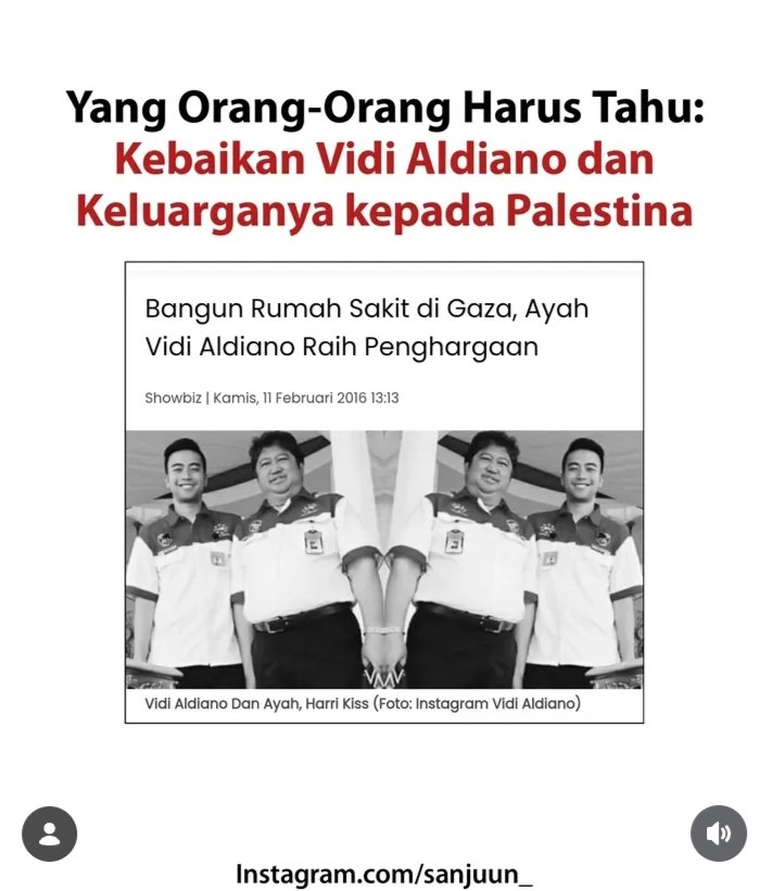 dari semua testimoni kebaikan vidi, ini yg paling gue kaget, vidi dan keluarganya bangun RS di Gaza😭
literally gue baru tau hari inii