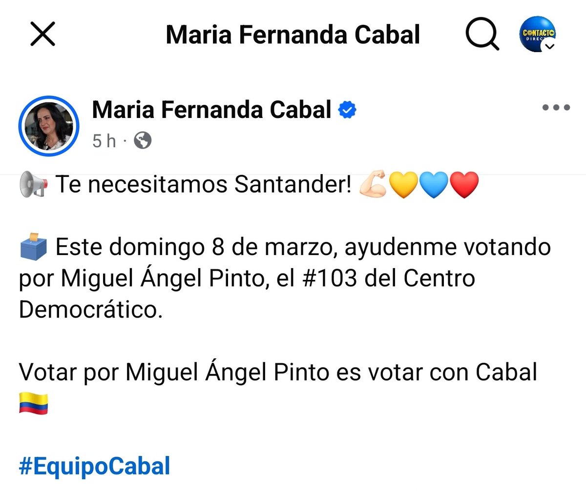 CONTACTO DIRECTO tweet media