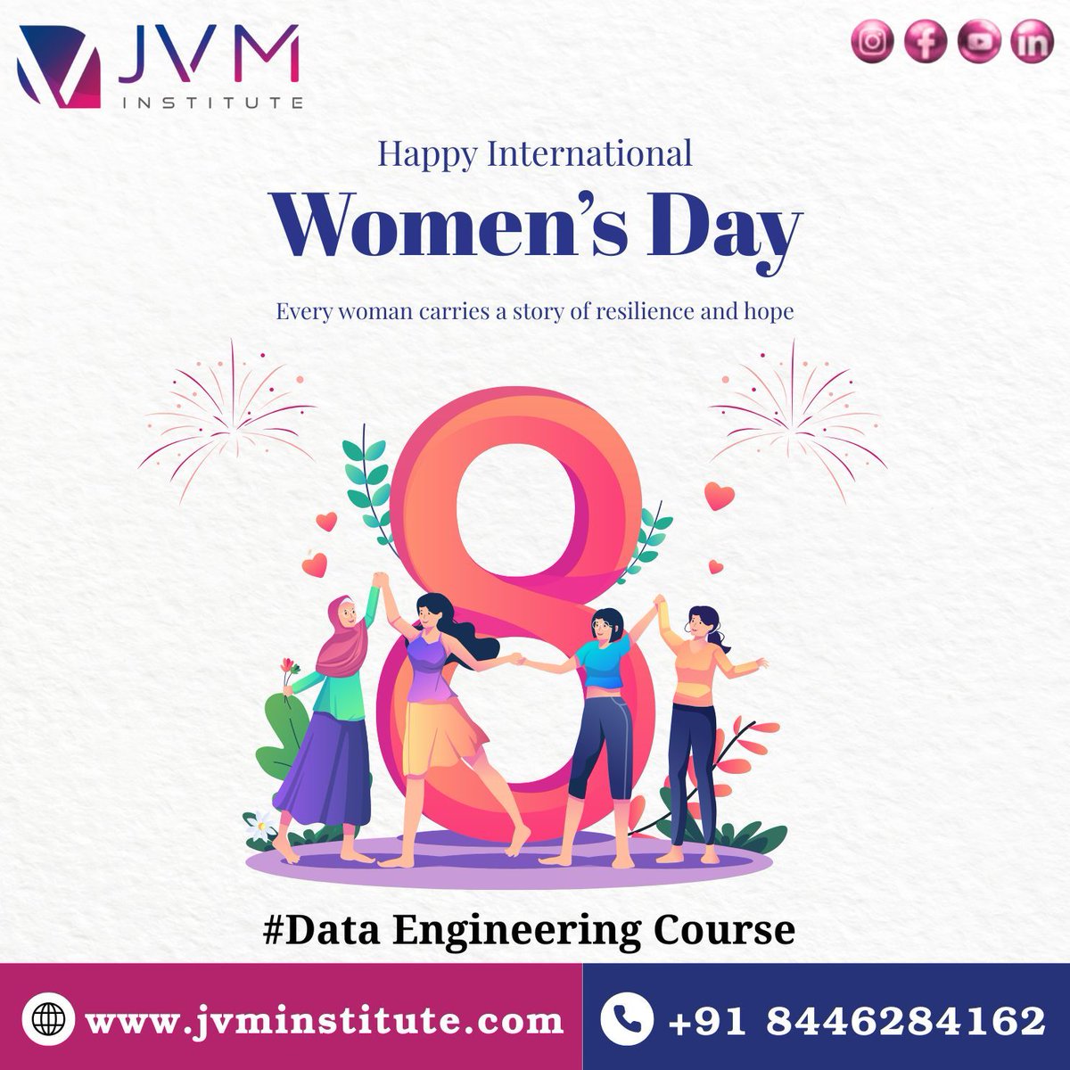 JvmInstitute's tweet photo. 🌸 Happy International Women’s Day 🌸

Every woman carries a story of strength, resilience, and hope. Today we celebrate the achievements, courage, and dreams of women who inspire the world every day. 💪✨ https://t.co/QvClLp65q5