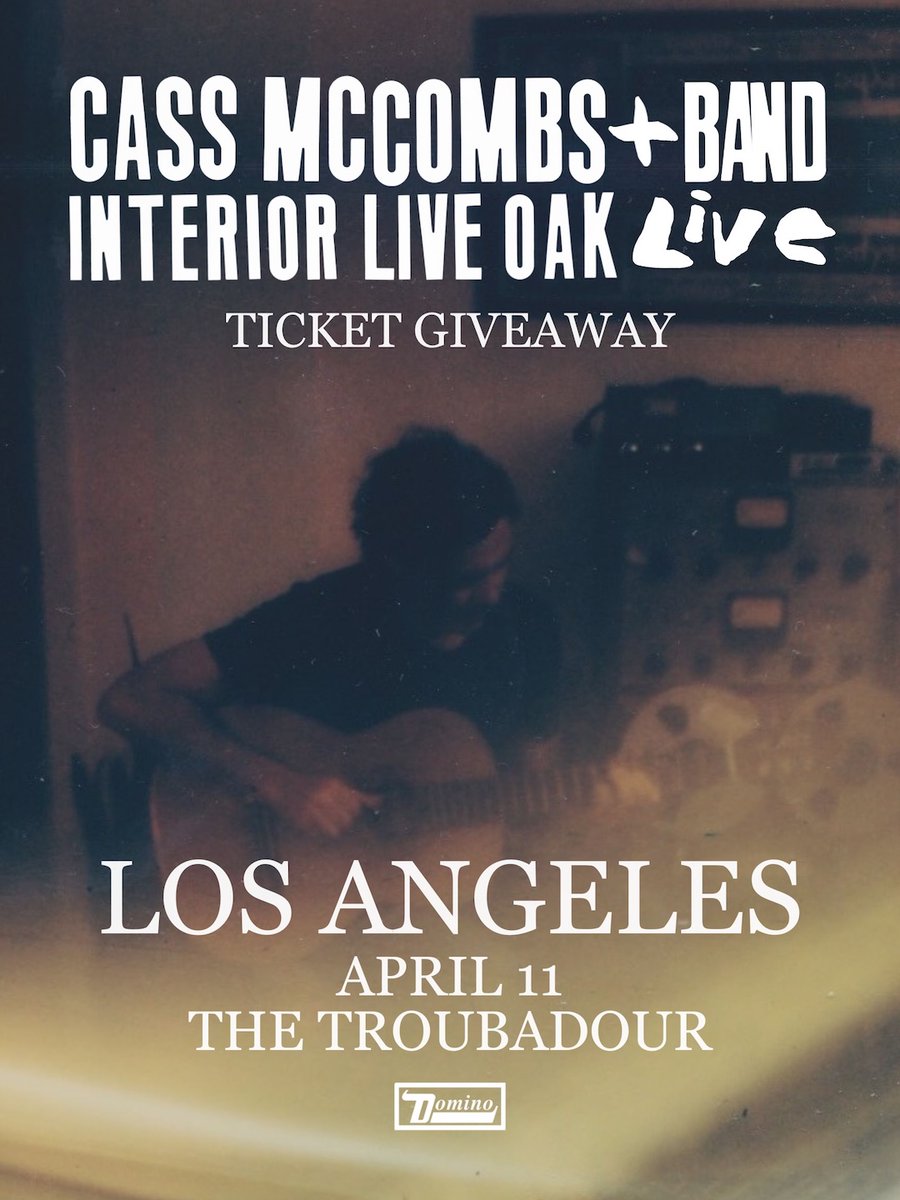 We're giving away a pair of tix to see <a href="/cassmccombs/">Cass McCombs</a> in Los Angeles Saturday, April 11th at <a href="/theTroubadour/">Troubadour</a>, PLUS a copy of the new limited edition 7” from Cass McCombs and his longtime collaborator Chris Cohen!

Repost and follow us to win. We'll announce the winner on 3/9/26.