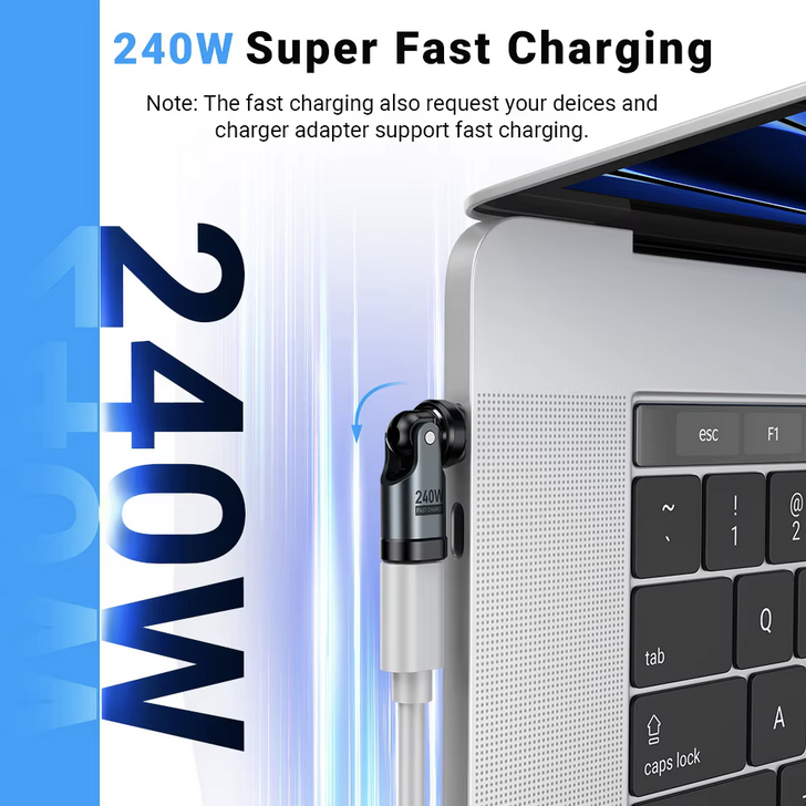 60_60sec's tweet image. Say Goodbye to Broken Cables! 180° Rotating 240W Adapter 🔄🔌
#FastCharging
#USBAdapter
#CableProtection 🔌🔄⚡