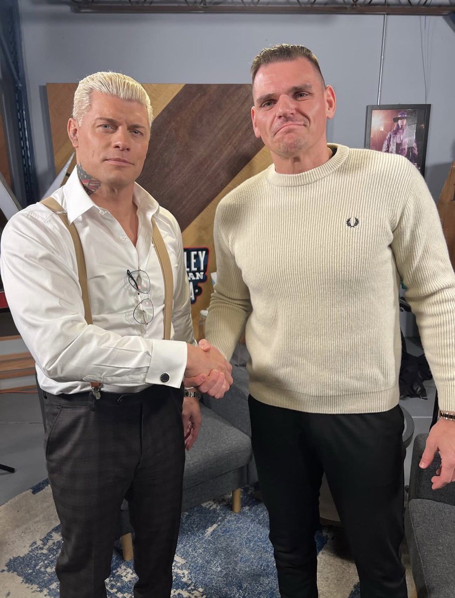 WWE_gunther's tweet photo. Two sides of the same coin
#whatDoYouWannaTalkAbout
@CodyRhodes https://t.co/SvVydpHEhX