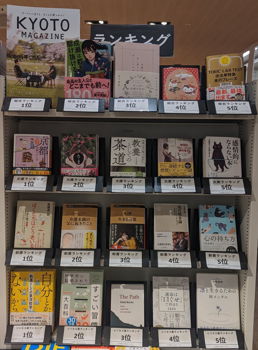 大垣書店★京都ポルタ店 tweet media