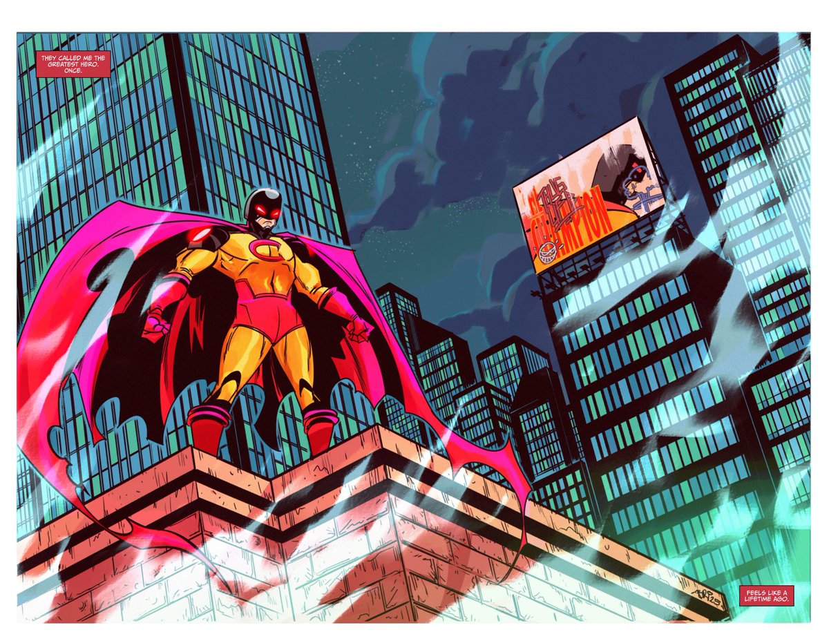 AndrexWolff's tweet photo. They hailed him as the greatest.  
Golden suit. Power. Unbreakable will. But legends don't get to retire quietly. A hero who sacrificed everything... and thought it was over. He thought wrong. The city still needs him. They call for a champion. #IndieComics 
Art by @AndanBriane https://t.co/th97VvpHOi