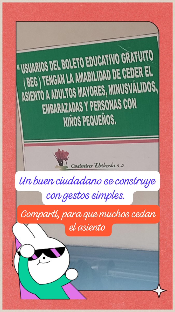 Me gustaría que sea un gesto solidario y un aporte educativo. #transporte #Estudiantes #educacion #Solidaridad <a href="/CGEMisiones/">CGE Misiones</a> <a href="/Mineduc/">Ministerio de Educación</a> <a href="/hcdposadasok/">HCD Posadas</a> <a href="/muniposadas/">Ciudad de Posadas</a> <a href="/SPEPMEducacion/">SPEPM</a>