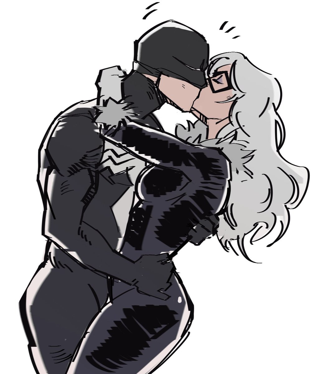 black cat &amp; spider-man ♡