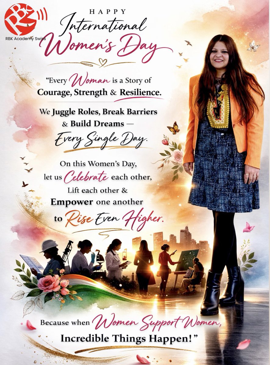 ruby_bakshi's tweet photo. Grand Salute to all women playing different roles - Mother, sister, wife &amp; daughter. 

#InternationalWomensDay is more than a date on the calendar. It is a reminder of the journeys women have taken, the barriers they have broken! #women #womenineducation https://t.co/ibFmqBNgRa