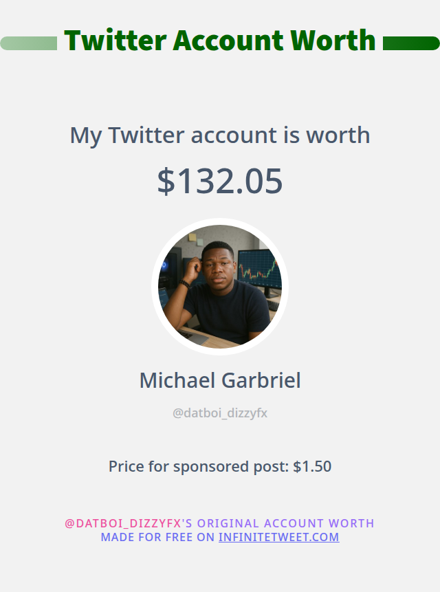 My Twitter worth is: $132.05

➡️ infinitetweet.me/account-worth