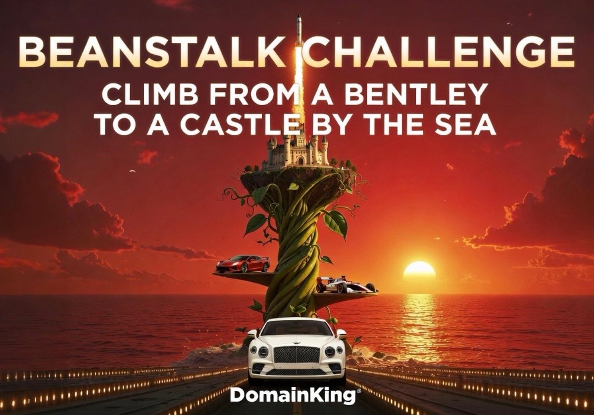The Beanstalk Challenge now has a clock and winner will be awarded my Bentley at Namescon 2026 in Miami. 

The official build window will run:
March 15 → October 1.

That gives builders over six months to turn a category domain into a real operating business.

After October 1