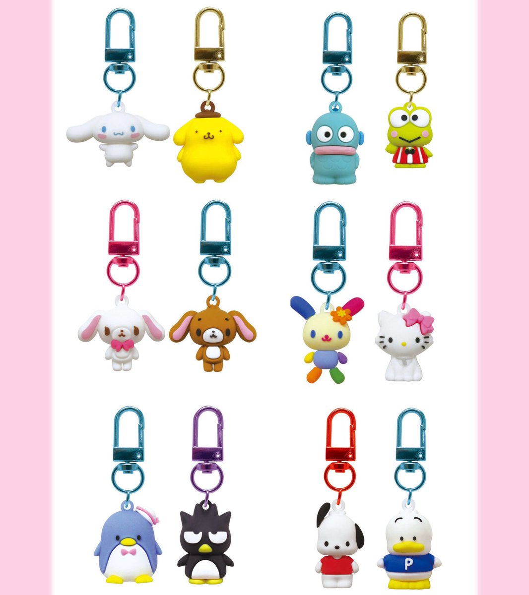 サンリオ新作ペアキーホルダーどの子たちを選べばいいんや…？
みんなかわいすぎて逆に選べない՞ඉ  ̫ඉ՞💕

6月発売予定だよ～🎀