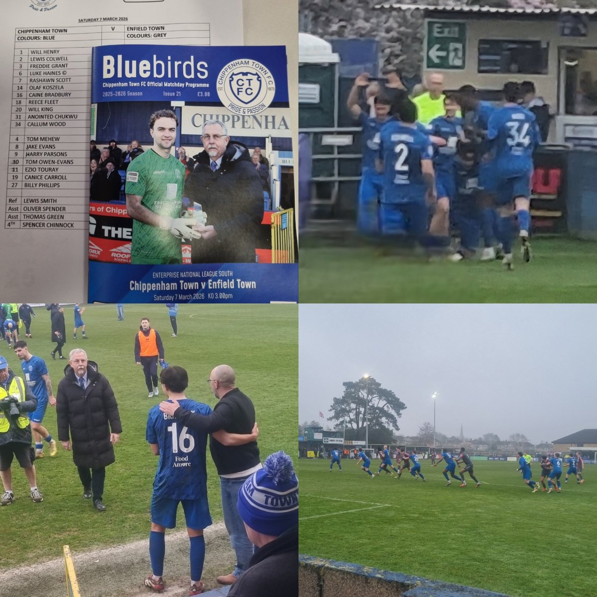 calneeagle's tweet photo. NLS; @ChipTownFC 1 Enfield Town 0 (HT 0-0); att 707. Probably too much tension to make gor a good game, but the Bluebirds leapfrogged the visitors to come off the bottom of the table, with a well-taken goal by MotM Caine Bradbury.
Hope is still alive.
#bluebirds
#prideandpassion https://t.co/h9xSXETSgF