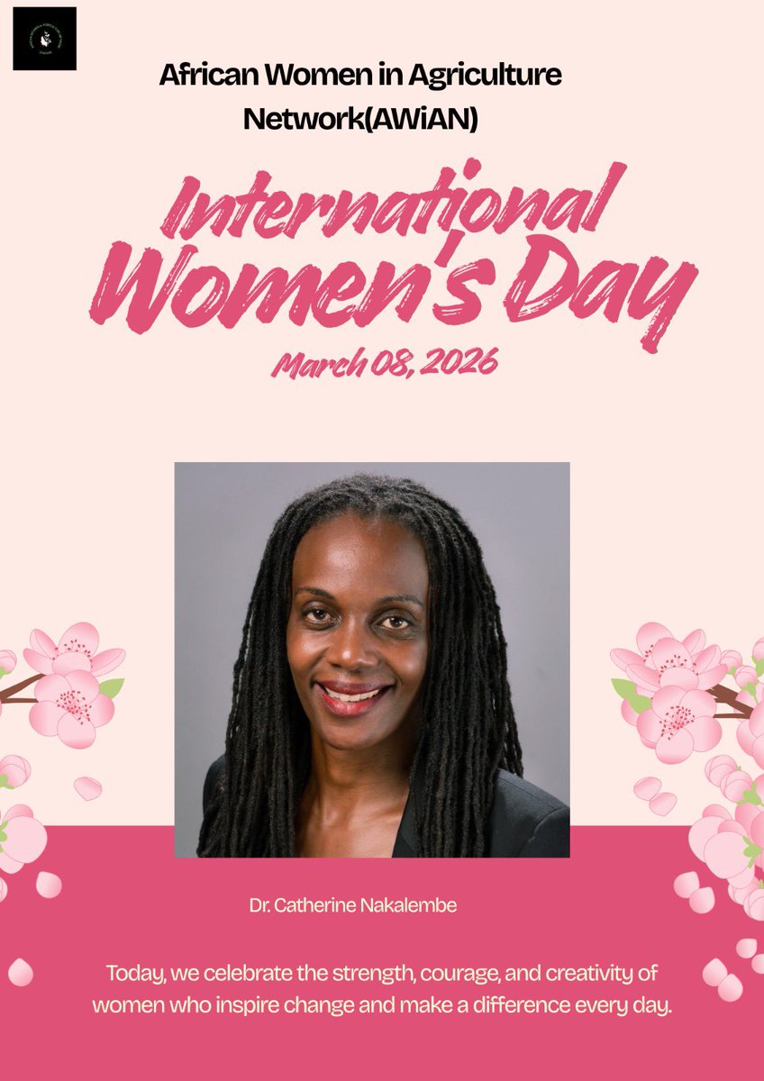 Africanwomeni10's tweet image. Happy International Women’s Day to @CLNakalembe , a prominent Ugandan remote sensing scientist. We celebrate her today for her pioneering work in using #satellite #data and #machine learning to enhance #agriculture and food #security across #Africa.

#IWD2026 #Impact