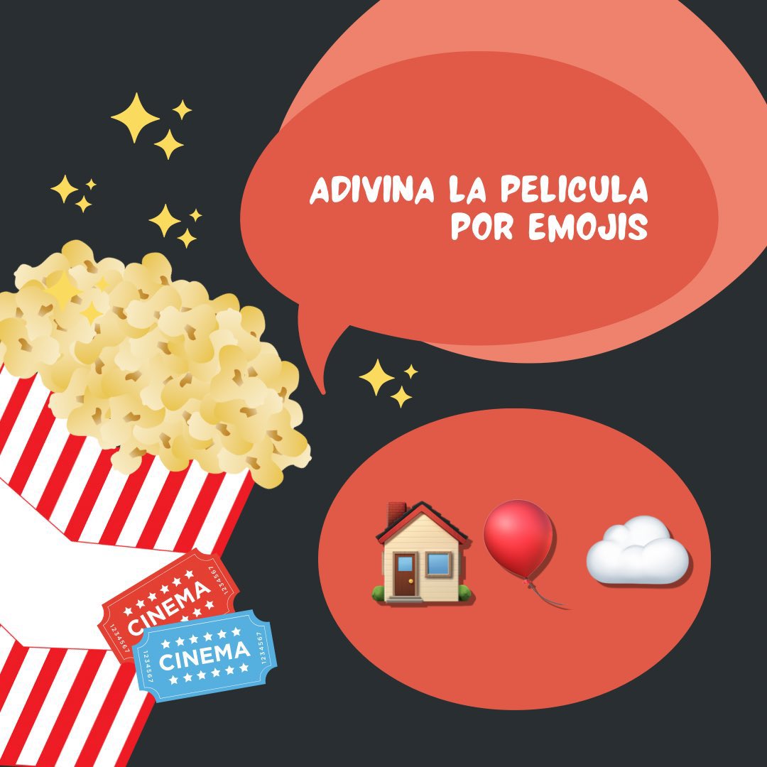 #3❤️
🎥 ADIVINA LA PELÍCULA POR EMOJIS 

🍿 Comenta el nombre de la película 
🍿 Adjunta tu captura de tu reproducción en Spotify donde se vea la hora. 

⏰ A las 7:00PM dirígete a <a href="/mar_larafanss/">Marlarafans</a> para el siguiente hilo.
🔗 open.spotify.com/playlist/117am…