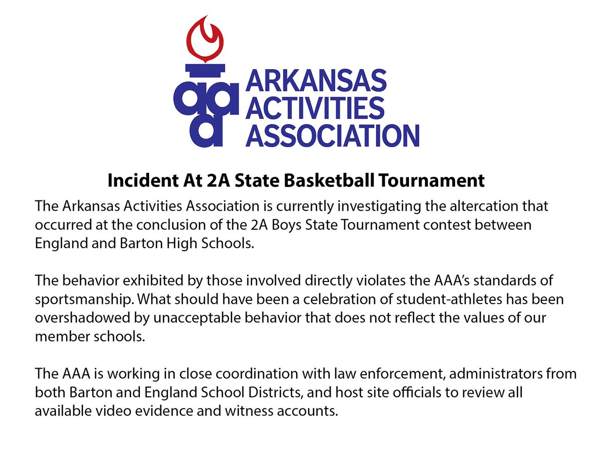Arkansas Activities Association tweet media