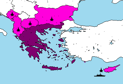 Greece now protects the airspace of all it's neighbors to the North