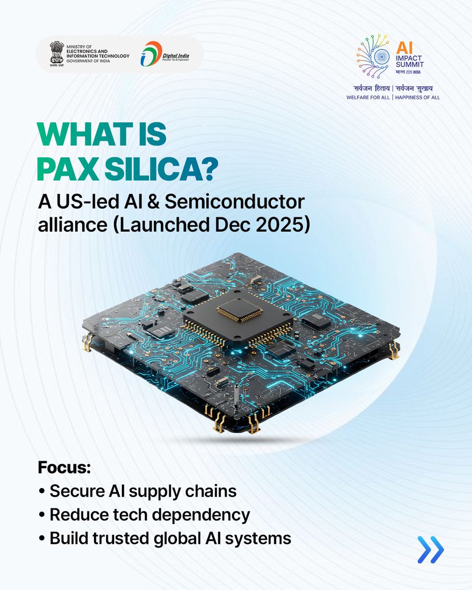 robotics4india's tweet photo. India formally joins the US-led AI &amp; supply chain at the IndiaAI Impact Summit 2026 marking a major step in the global tech power shift. From securing critical minerals to shaping trusted AI systems, this move places India at the heart of the future AI economy.

#indiaai #robots https://t.co/kGqZmHZYUP