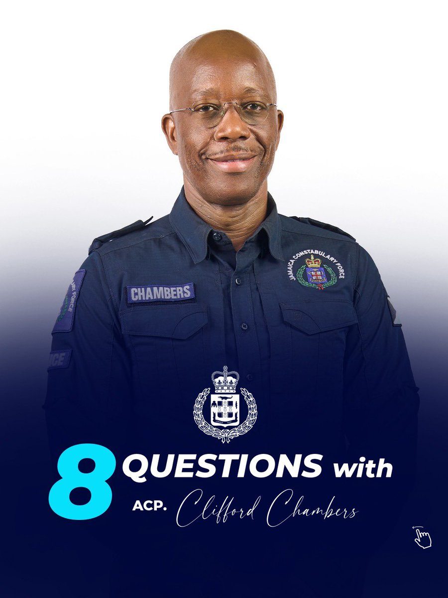 JamaicaConstab's tweet photo. Meet Mr. Clifford Chambers, Assistant Commissioner of Police and Staff Officer for the Jamaica Constabulary Force.
Learn more about him through these 8 Questions.
#8QuestionsWith
#AForce4Good
1/3 https://t.co/NndxUDxXbi