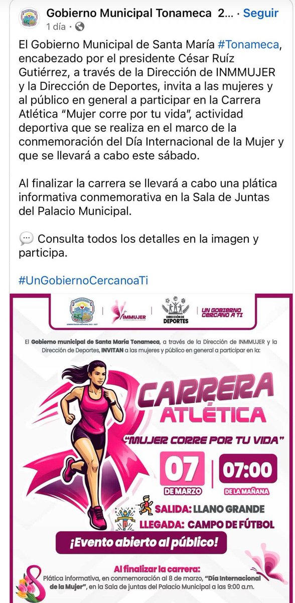 TejedaHelen's tweet photo. De los creadores de “Elabora tu Kit Forense” en Tehuantepec,  llega ahora en Tonameca  que organiza  carrera y la denomina "Mujer Corre por tu Vida" bien dicen y vendrán cosas peores, que está pasando con las instancias de la mujer en los municipios… #Oaxaca  @ElUniversalOax https://t.co/rDBmLVDGy7