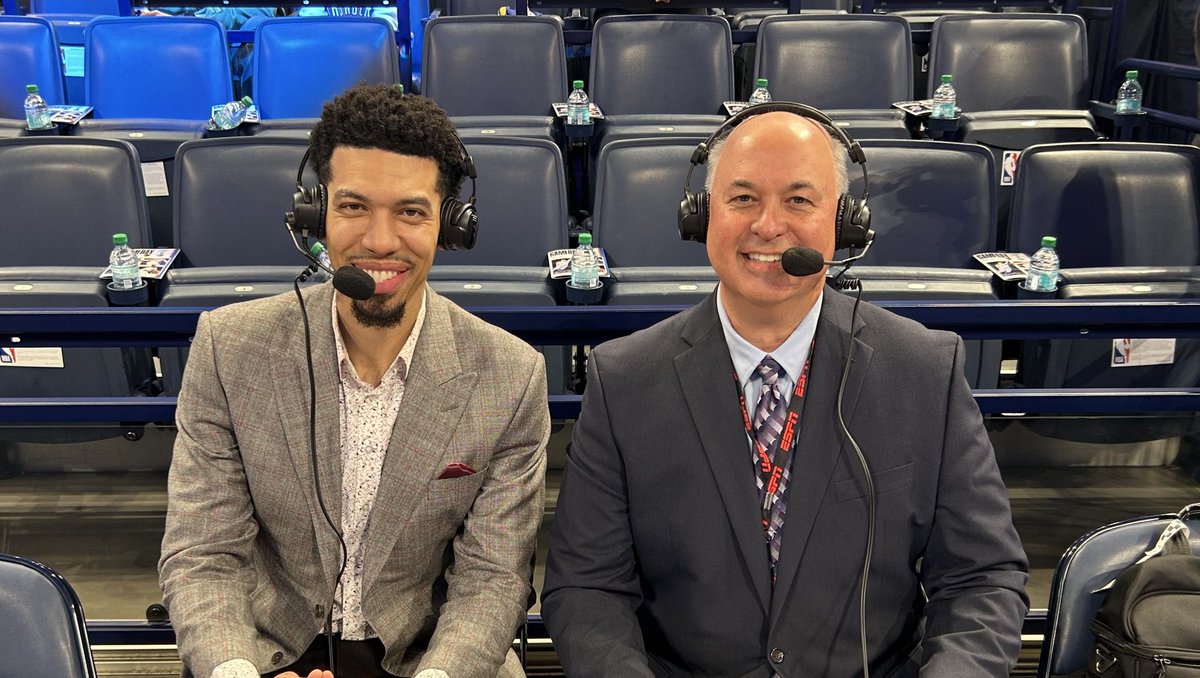 ESPNPR's tweet photo. Congratulations to @marckestecher &amp; @DGreen_14! 👏
 
Both will be inducted into the New York State Basketball Hall of Fame on April 19 in Albany, N.Y.
 
The duo are on the call together for Saturday night's Golden State–OKC game on @ESPNRadio https://t.co/qeXOawGr8V