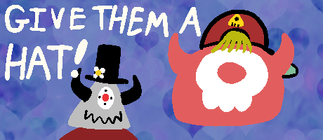 AmyTriangle's tweet photo. Also NEW PATREON TIERS. 
1st, the put a character in the game tier is back!
2nd, GIVE them a hat tier! This is a tier for people who want to add something silly to the game while supporting us with some money. You can give a demon a hat (or other article of clothing). https://t.co/WIcDq9m8uZ