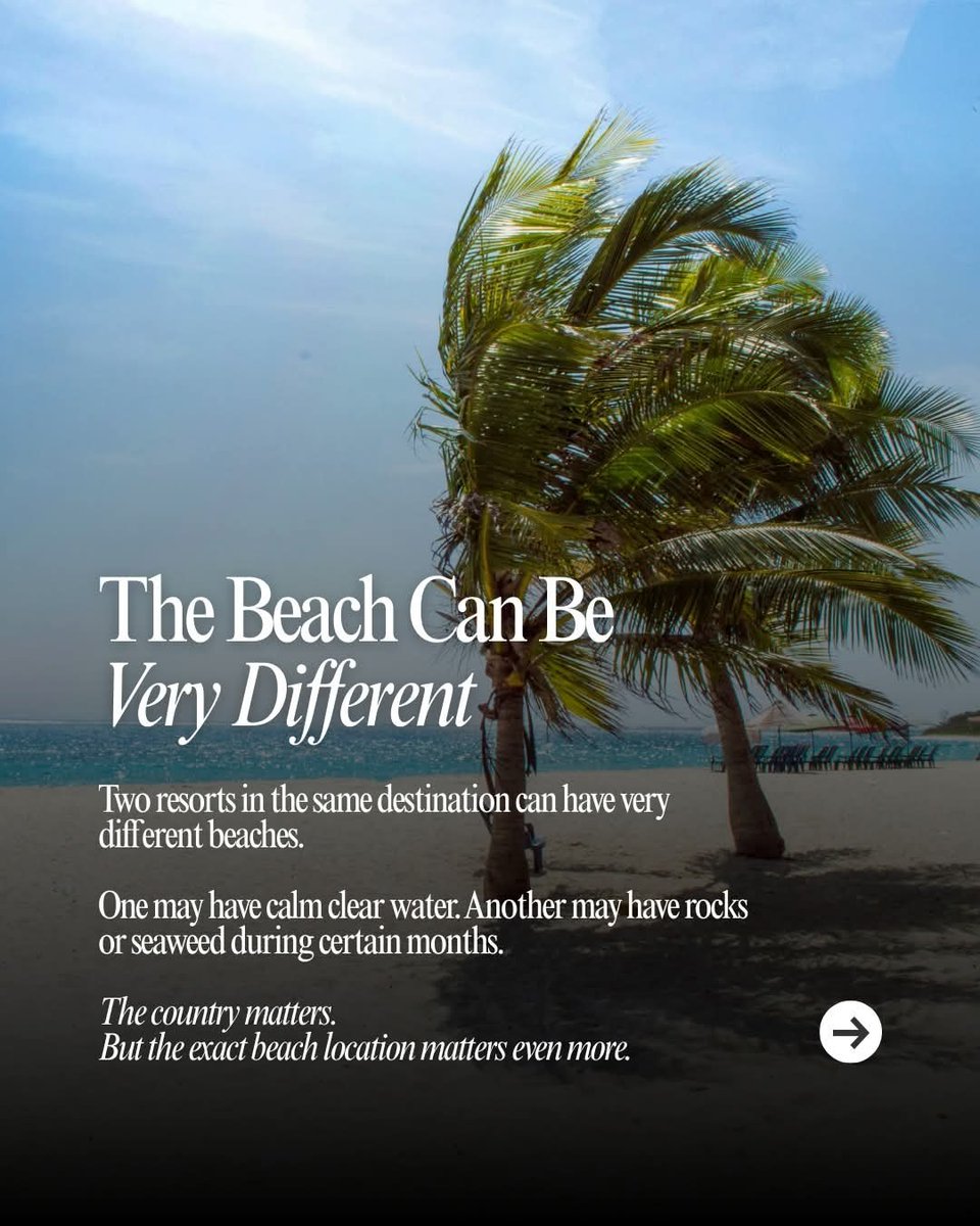 dinabhakta's tweet photo. Not all resorts are created equal. 🏝️ Select the right fit for your style &amp; vibes. Planning a trip? Share your travel dates &amp; I’ll recommend the perfect all-inclusive experience! ✈️ #TravelTips https://t.co/T6DNzB8Svf